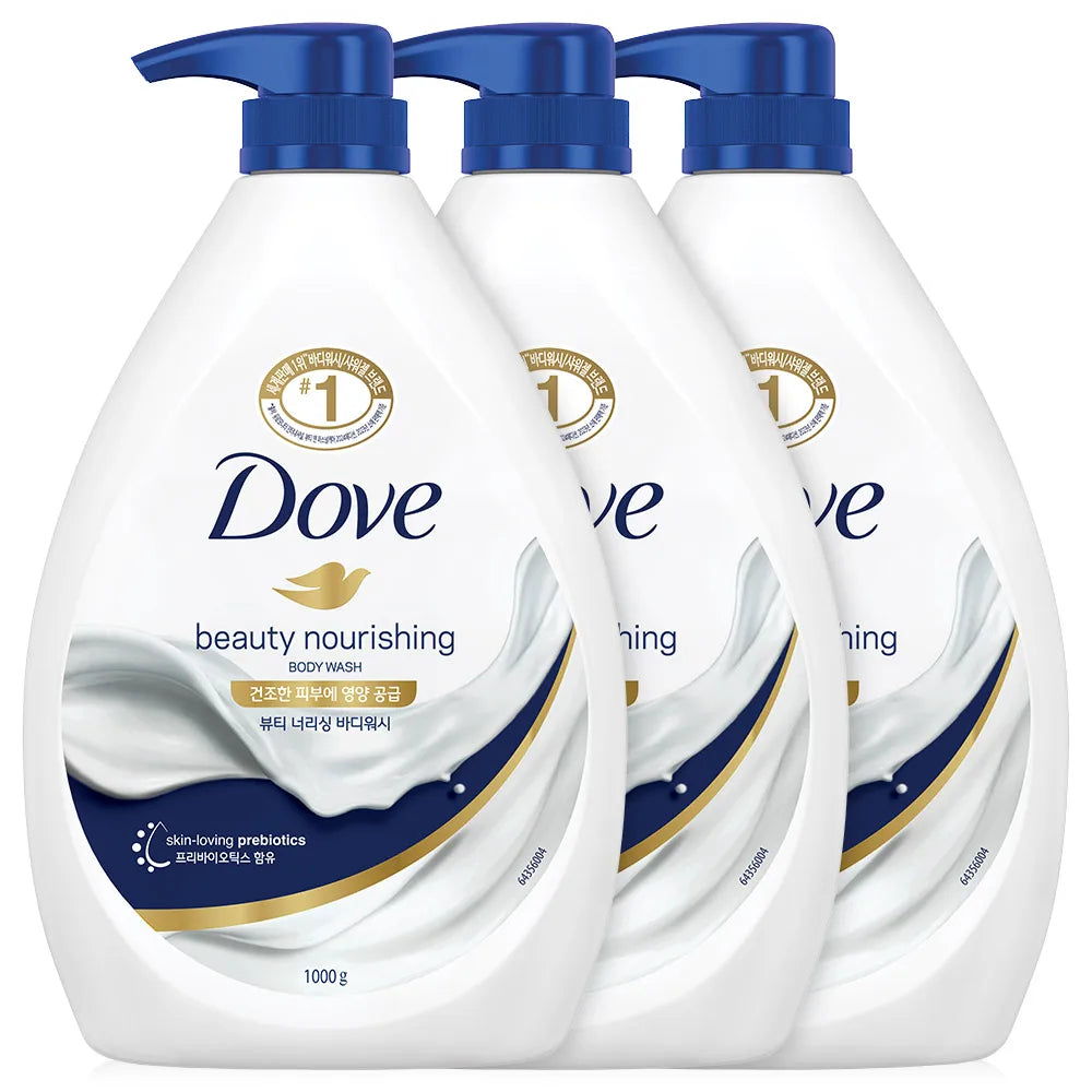 Dove Beauty Nourishing Body Wash 1000ml 3Pcs